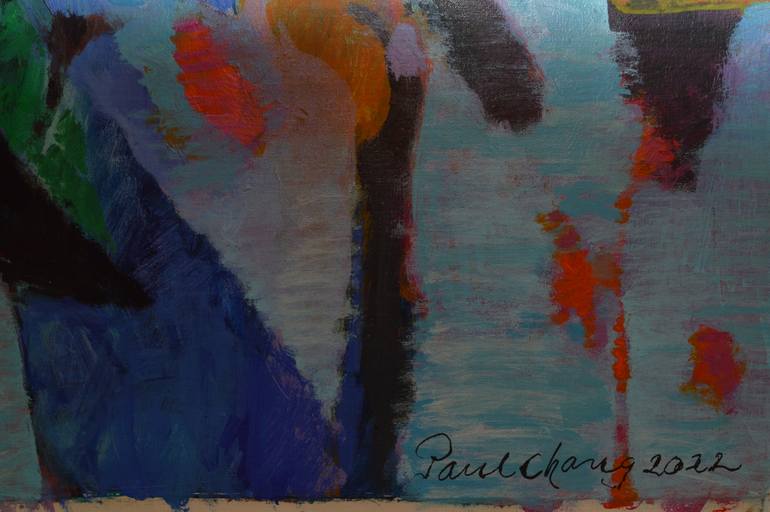 Original Abstract Expressionism Abstract Painting by Paul Chang