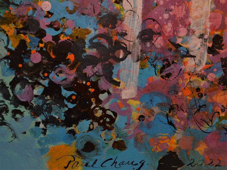 Original Abstract Expressionism Abstract Painting by Paul Chang