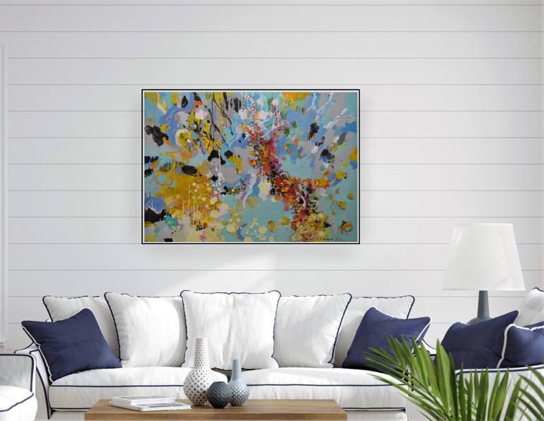 Original Abstract Expressionism Abstract Painting by Paul Chang