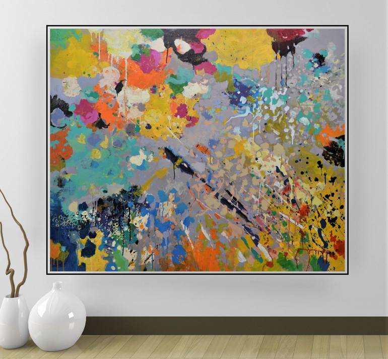 Original Abstract Expressionism Abstract Painting by Paul Chang