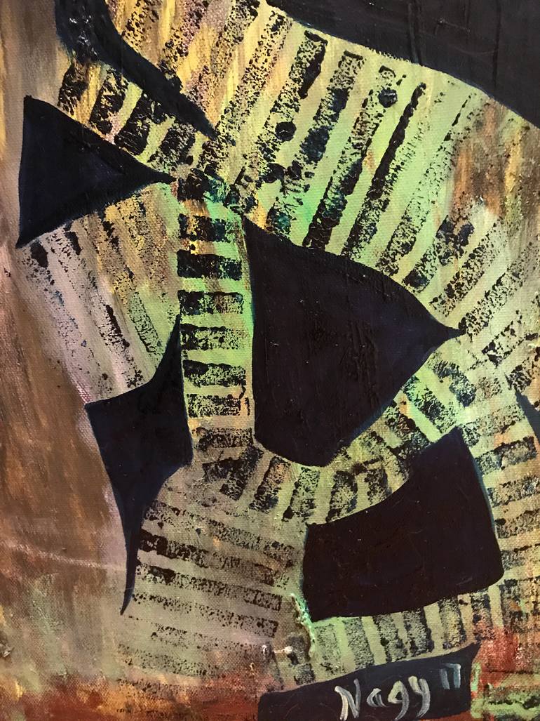 Original Abstract Expressionism Abstract Painting by Ginny Nagy