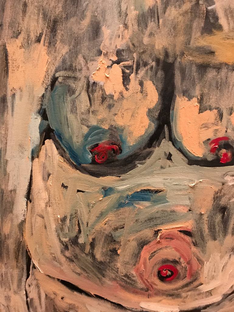 Original Abstract Expressionism People Painting by Ginny Nagy