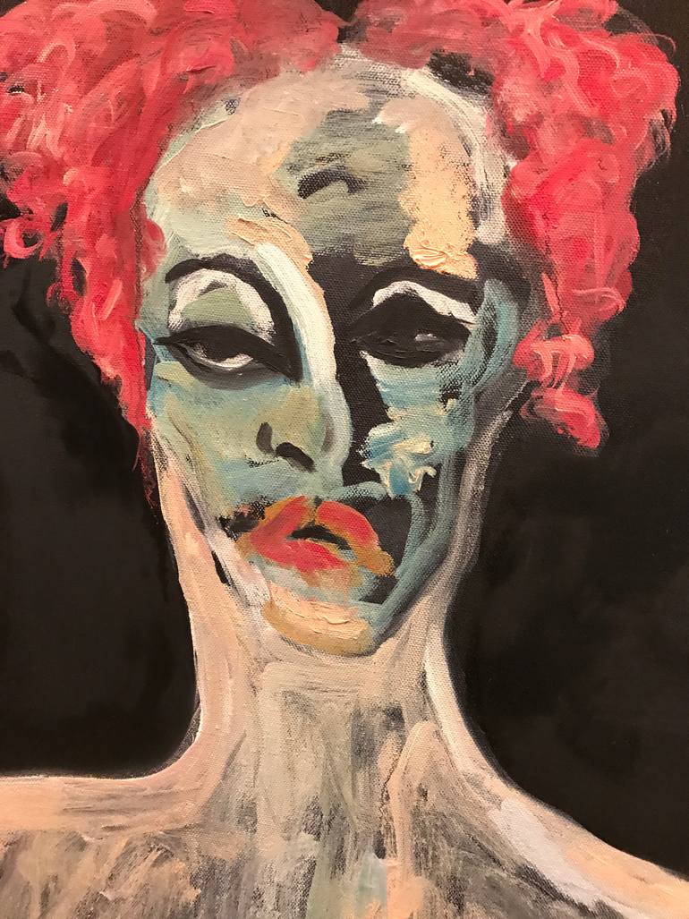Original Abstract Expressionism People Painting by Ginny Nagy