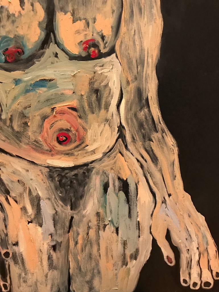 Original Abstract Expressionism People Painting by Ginny Nagy