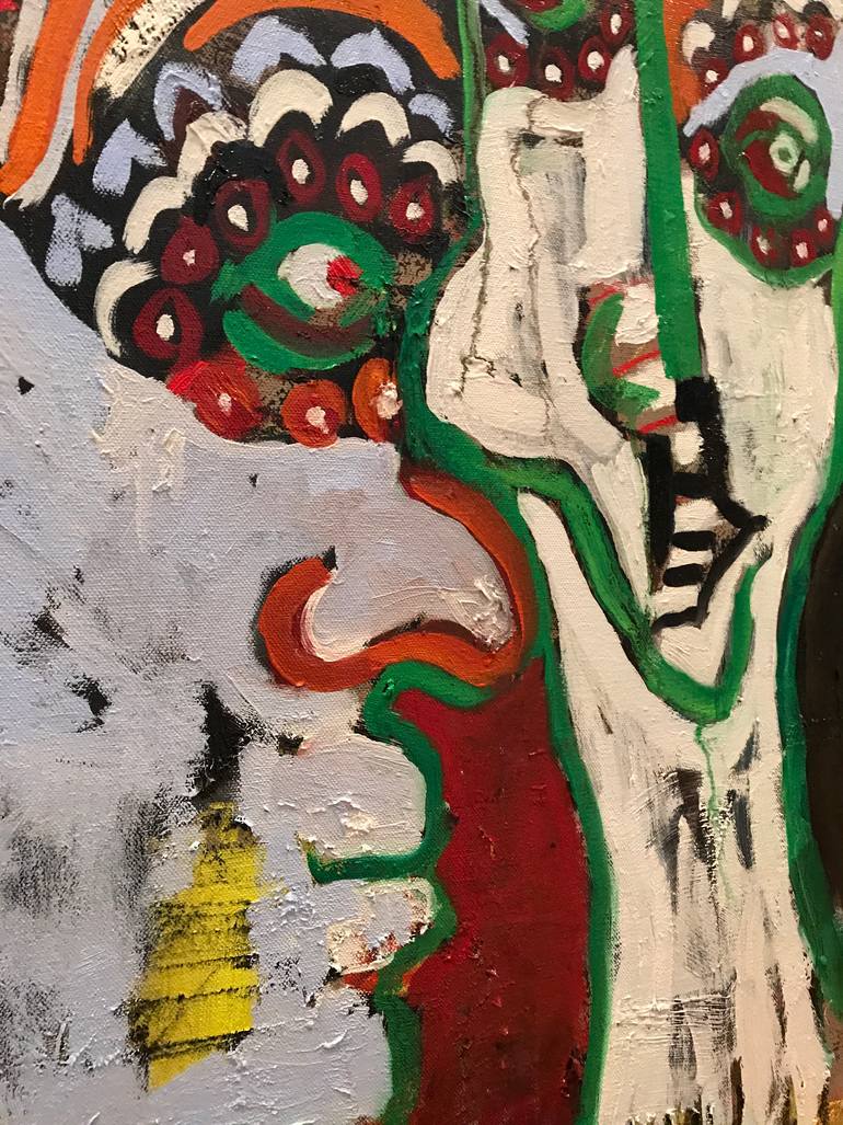 Original Abstract Expressionism Abstract Painting by Ginny Nagy