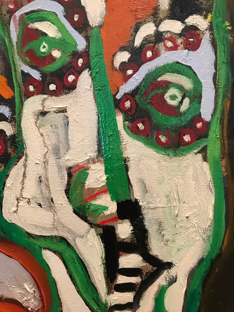 Original Abstract Expressionism Abstract Painting by Ginny Nagy