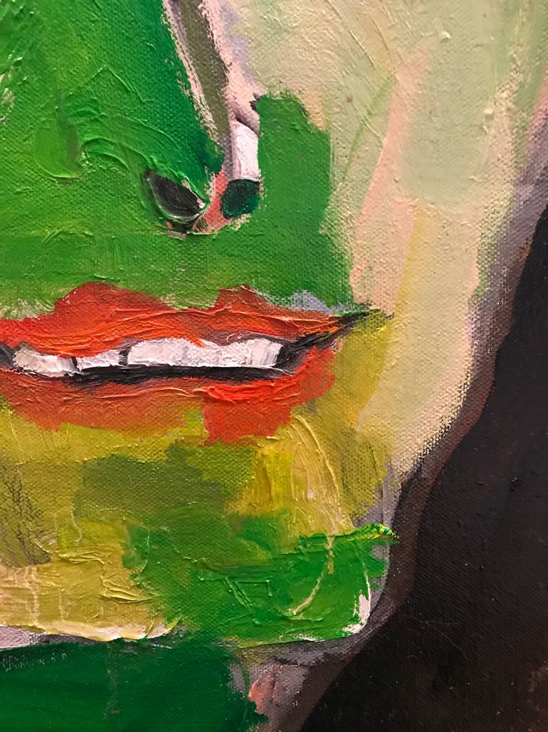 Original Abstract People Painting by Ginny Nagy