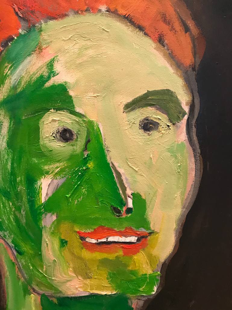 Original Abstract People Painting by Ginny Nagy