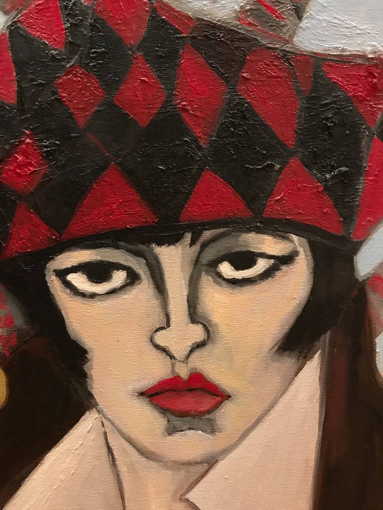 Original Abstract People Painting by Ginny Nagy