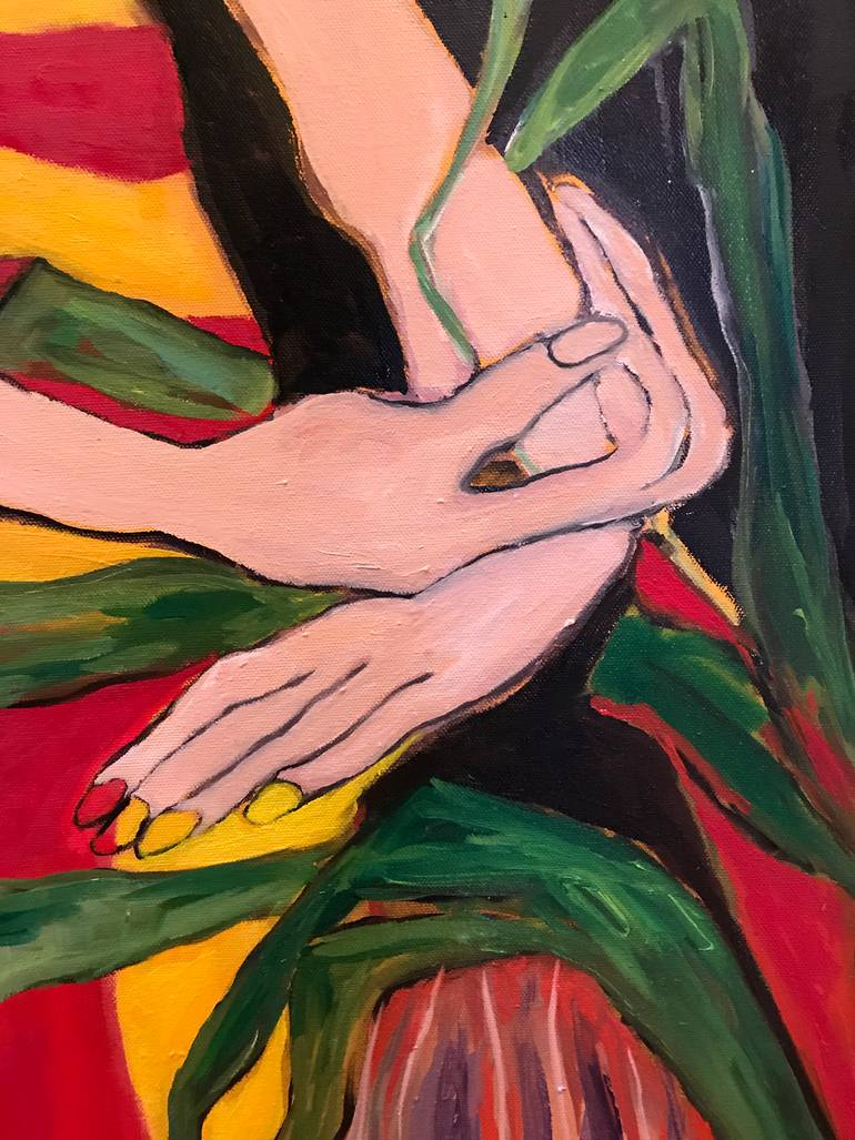 Original Abstract Garden Painting by Ginny Nagy