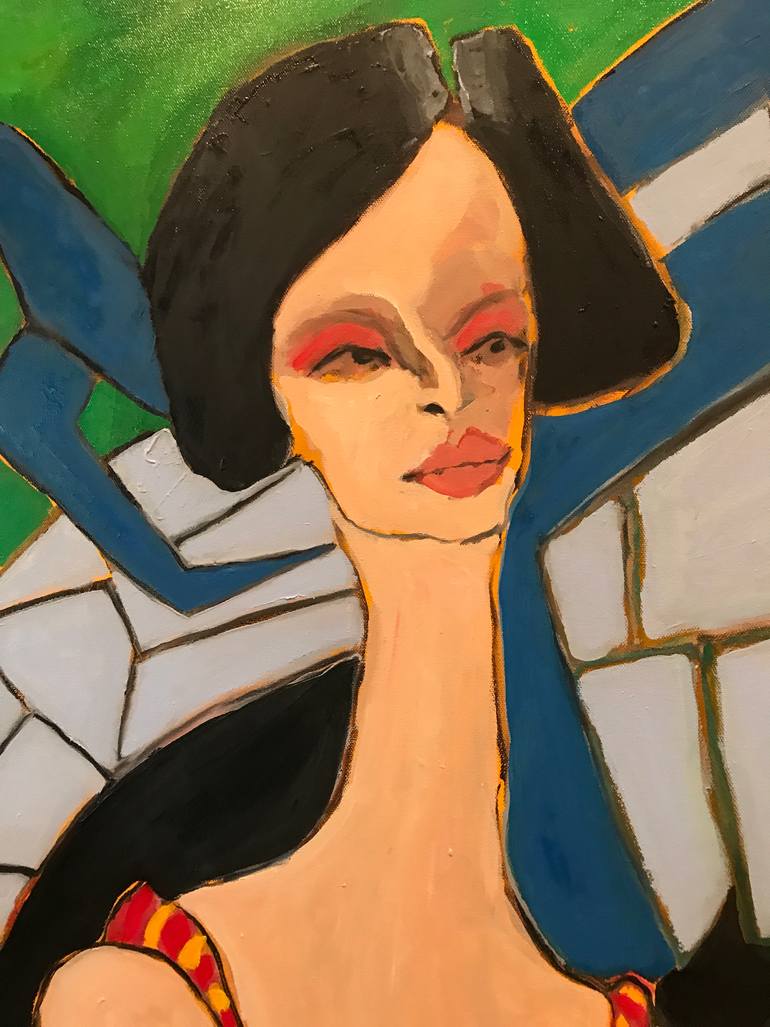 Original Abstract Garden Painting by Ginny Nagy