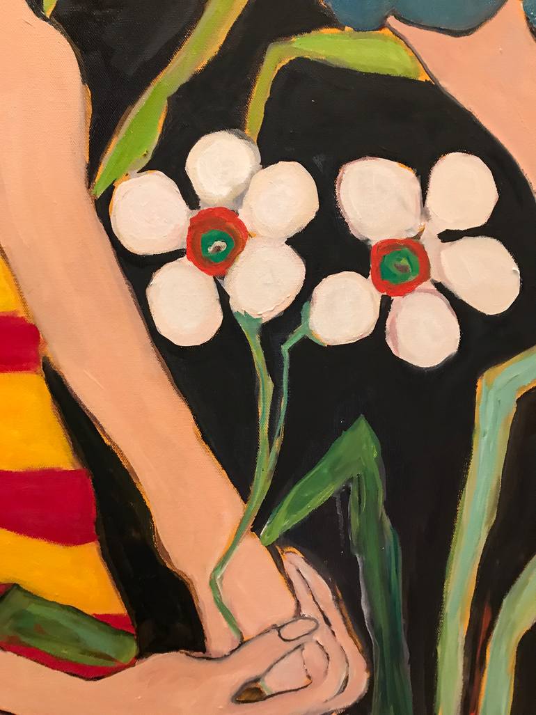 Original Abstract Garden Painting by Ginny Nagy