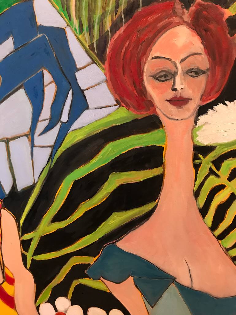 Original Abstract Garden Painting by Ginny Nagy