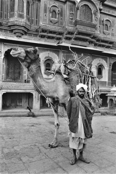 Camel man, Jaisalmer, Rajasthan, India, 1984 thumb