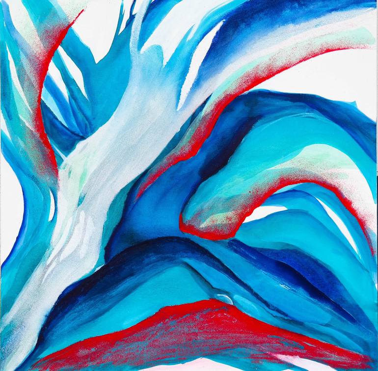 THE WAVES - ABSTRACT SERIES Painting by Danijela Dan | Saatchi Art