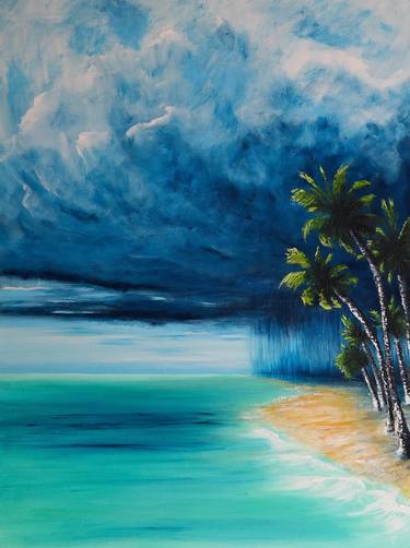 Original Beach Painting by Danijela  Dan