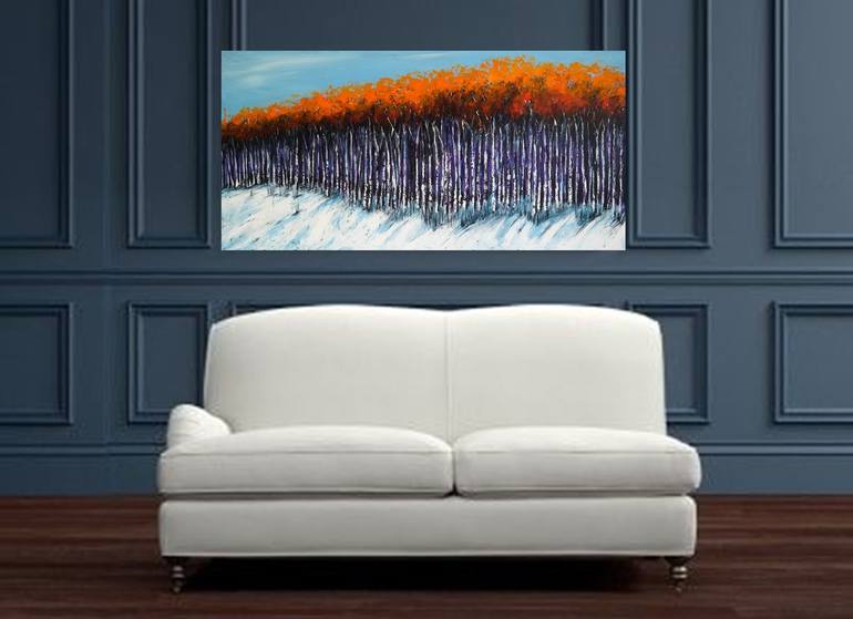 Original Color Field Painting Landscape Painting by Danijela  Dan