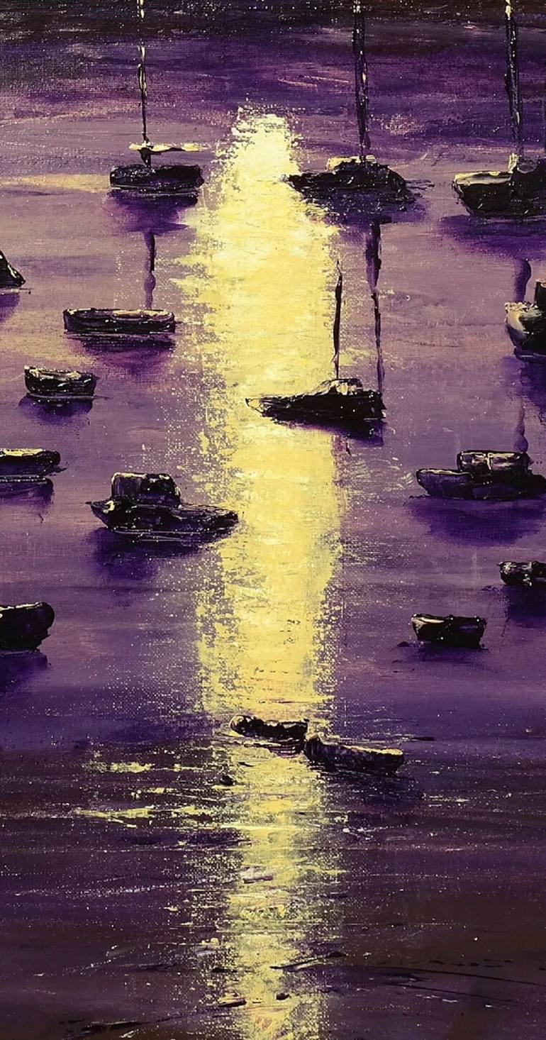 Original Impressionism Seascape Painting by Danijela  Dan