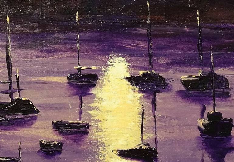 Original Impressionism Seascape Painting by Danijela  Dan