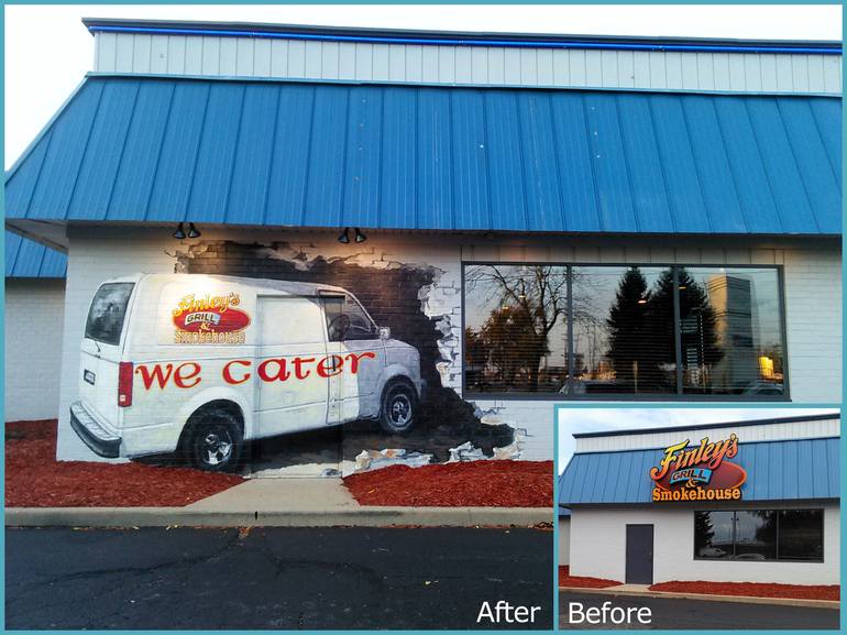 Finley S Grill Smokehouse 2 Painting By Mural By Design