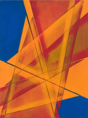 Original Abstract Geometric Painting by Samuel Jungkurth