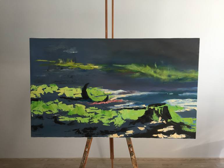Original Abstract Landscape Painting by Serhii Lutsenko