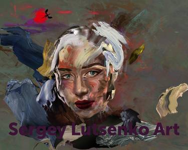 Original Surrealism Portrait Mixed Media by Sergey Lutsenko