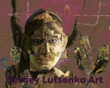 Original Conceptual Portrait Mixed Media by Sergey Lutsenko
