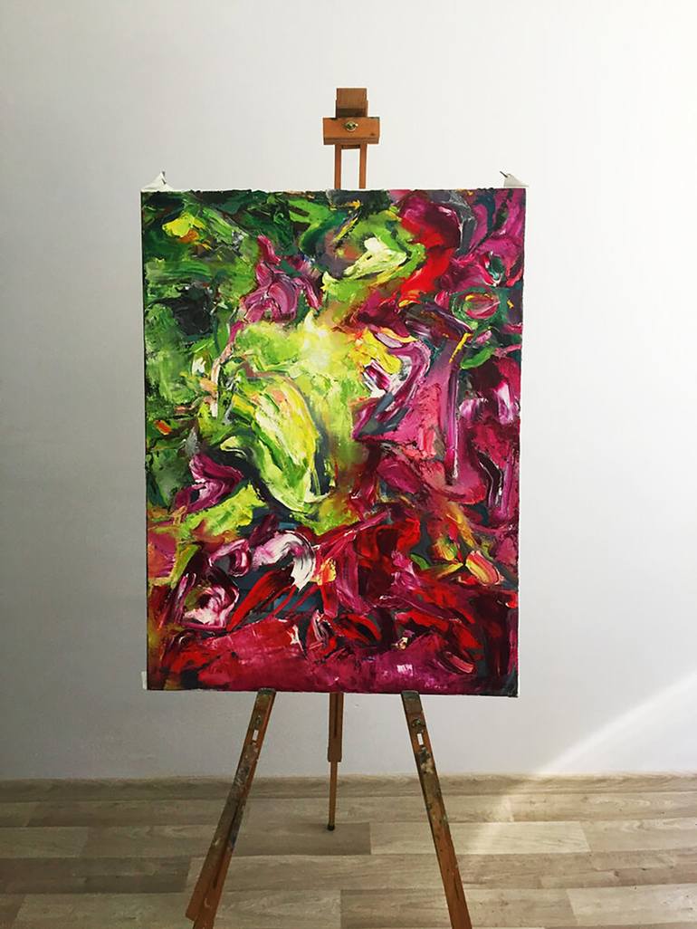 Original Conceptual Abstract Painting by Sergey Lutsenko