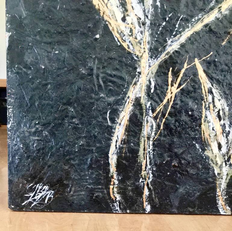 Original Abstract Expressionism Botanic Painting by ZsaZsa Bellagio