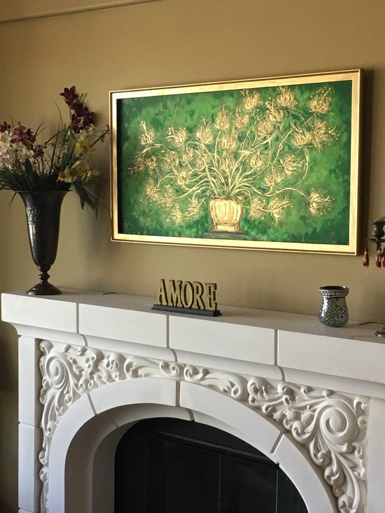 Original Expressionism Botanic Painting by ZsaZsa Bellagio