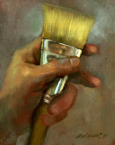 Artist Self-Portrait with Bristle Brush thumb