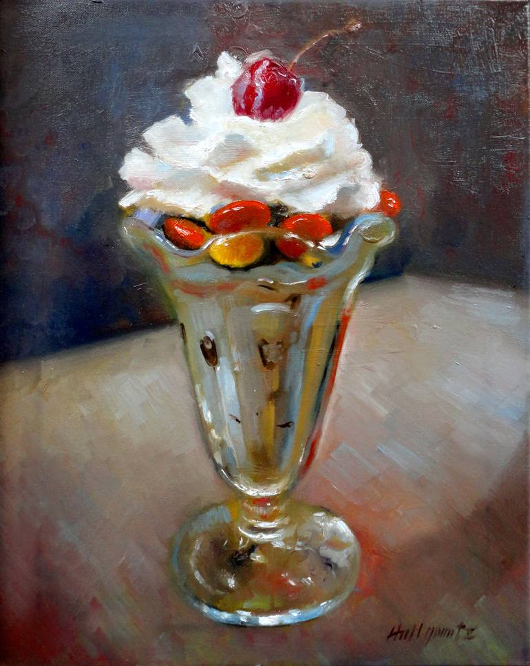 Reese's Pieces Sundae Painting by Hall Groat II | Saatchi Art