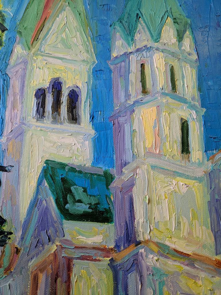 Original Fine Art Architecture Painting by Konstantin Logunov