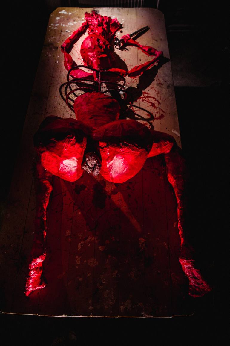 Original Abstract Expressionism Erotic Sculpture by Jan Poope