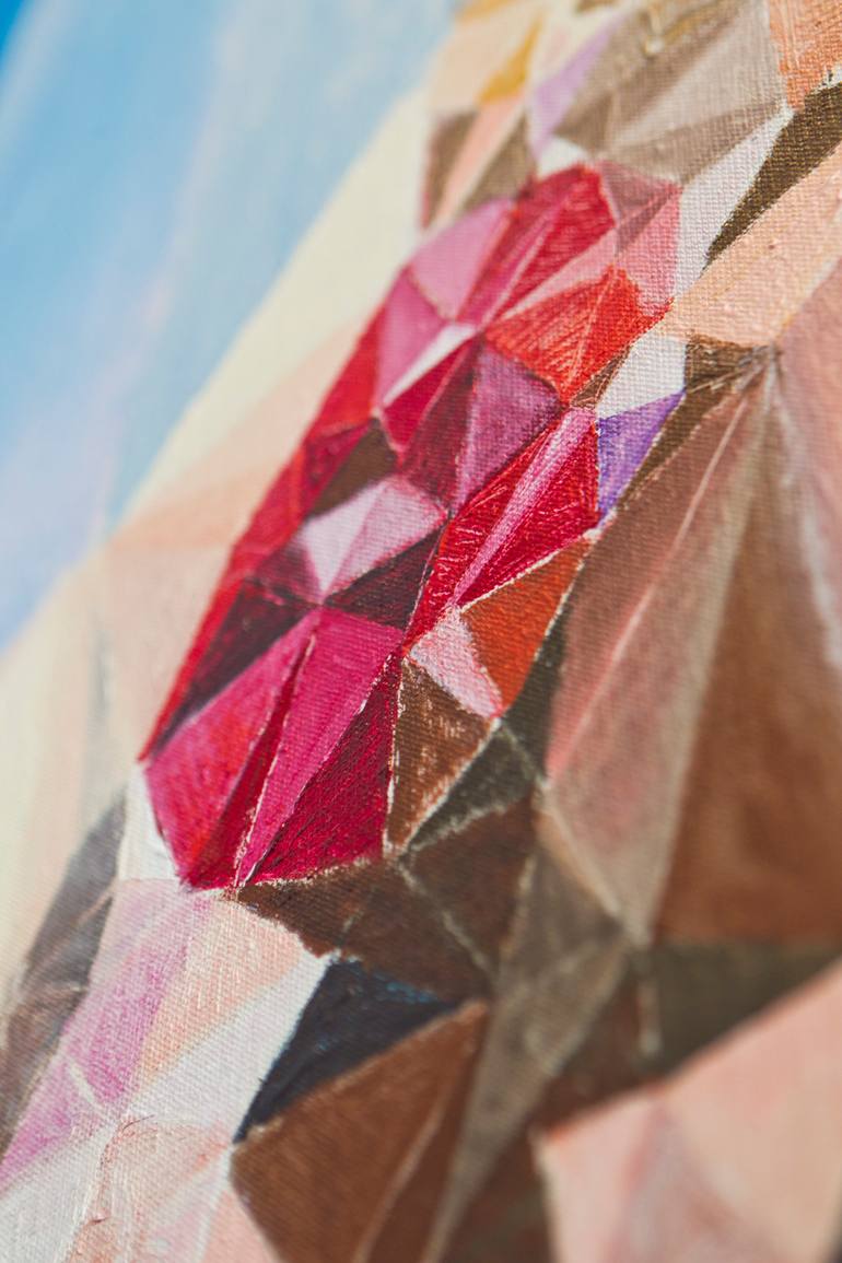 Original Cubism Erotic Painting by Jan Poope