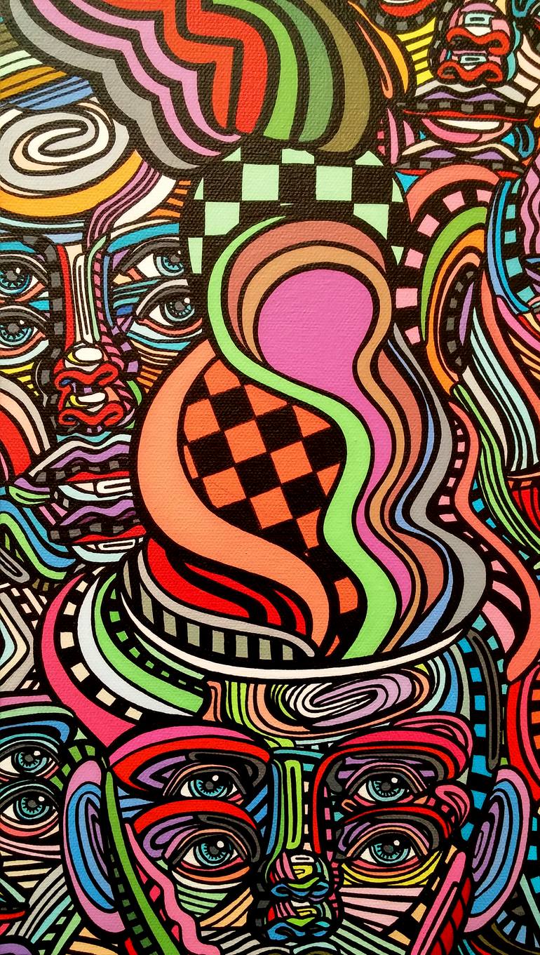 Original Abstract Expressionism People Painting by Blake Chamberlain