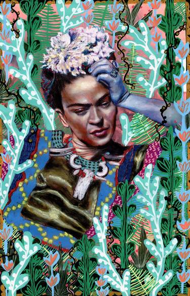 Saatchi Art Artist Brandi Hofer; Paintings, “Frida in the Garden” #art