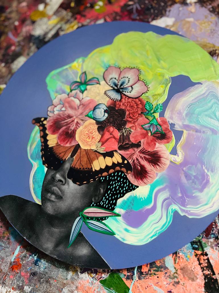 Original Art Nouveau Women Mixed Media by Brandi Hofer