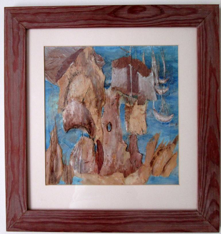 Original Seascape Collage by Inge Wright