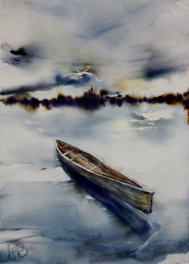 Print of Abstract Expressionism Boat Paintings by Annabelle Smith Bigno