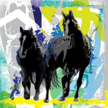 Running black horses (limited edition 1/20) thumb
