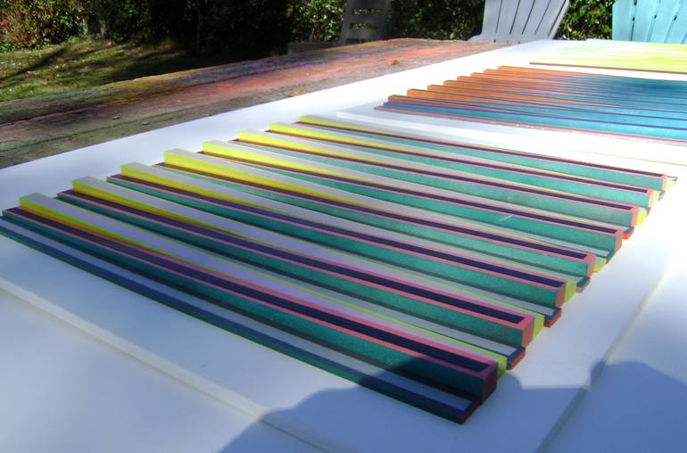 Original Abstract Expressionism Geometric Sculpture by Bob Bradford