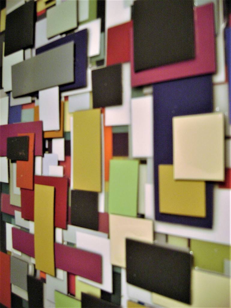 Original Abstract Geometric Collage by bob bradford