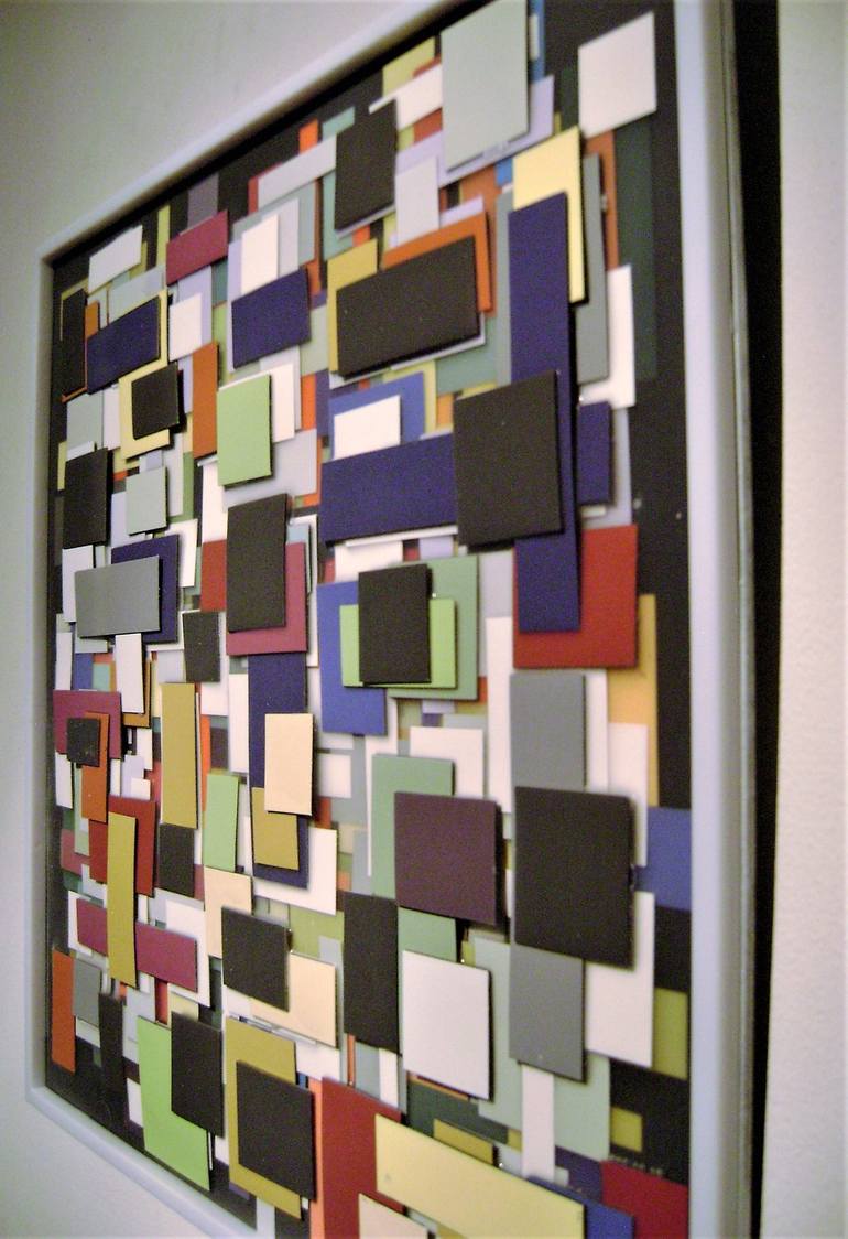 Original Abstract Geometric Collage by bob bradford