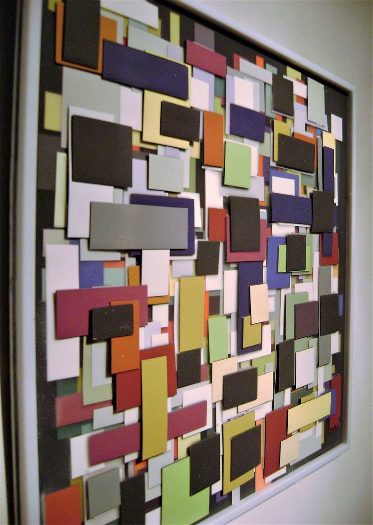 Original Abstract Geometric Collage by bob bradford