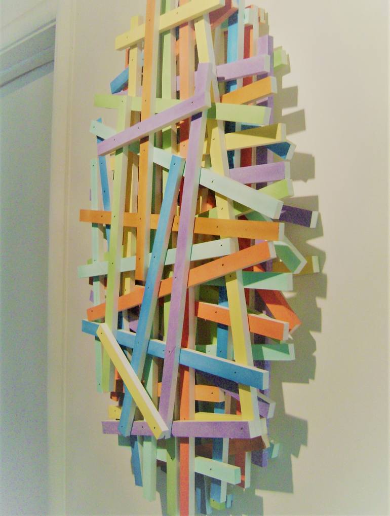 Original Abstract Wall Sculpture by bob bradford