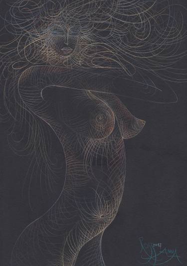 Original Surrealism Nude Drawings by Roszen Ruszev