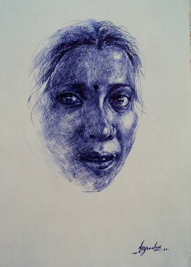 Original Realism People Drawing by Bijendra pratap