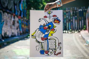 Original Graffiti Printmaking by Happy Dali